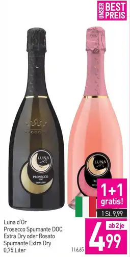 Sutterlüty Luna d'Or Prosecco Spumante DOC Extra Dry oder Rosato Spumante Extra Dry Angebot