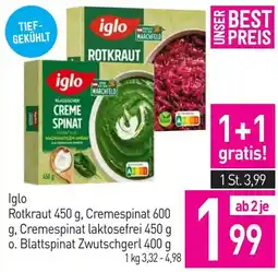 Sutterlüty Iglo Rotkraut, Cremespinat , Cremespinat laktosefrei Blattspinat Zwutschgerl Angebot