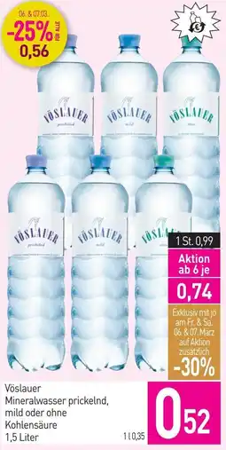 Sutterlüty Vöslauer Mineralwasser prickelnd, mild oder ohne Kohlensäure Angebot