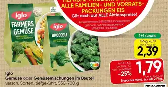 Iglo Gemüse oder Gemüsemischungen im Beutel