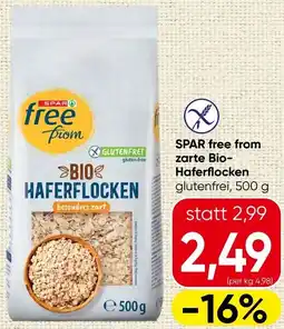 Spar SPAR free from zarte Bio- Haferflocken Angebot