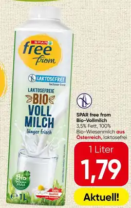 Spar SPAR free from Bio-Vollmilch Angebot