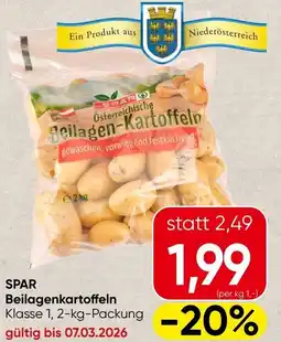 Spar SPAR Beilagenkartoffeln Angebot
