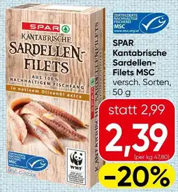 Spar SPAR Kantabrische Sardellen Filets MSC Angebot