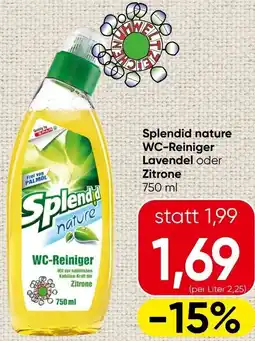 Spar Splendid nature WC-Reiniger Lavendel oder Zitrone Angebot