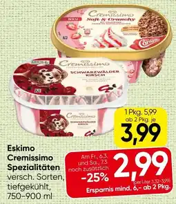 Spar Eskimo Cremissimo versch. Sorten, Angebot