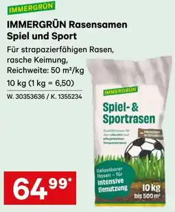Lagerhaus Immergrün rasensamen spiel und sport Angebot