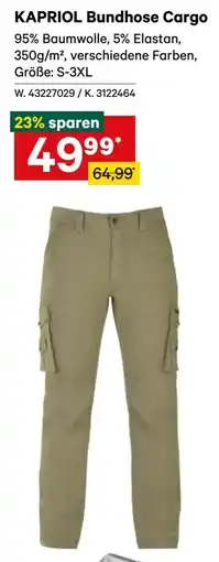 Lagerhaus Kapriol bundhose cargo Angebot