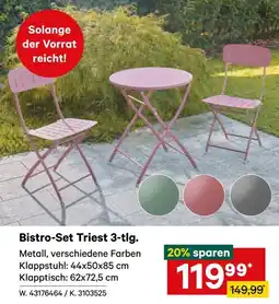Lagerhaus Bistro Set Triest Angebot
