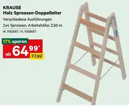 Lagerhaus Krause holz sprossen doppelleiter Angebot