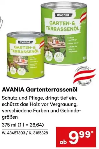 Lagerhaus Avania gartenterrassenöl Angebot