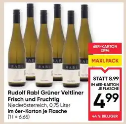 Maximarkt Rudolf Rabl Grüner Veltliner Frisch und fruchtig Angebot