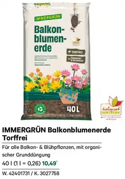 Lagerhaus Immergrün balkonblumenerde torffrei Angebot