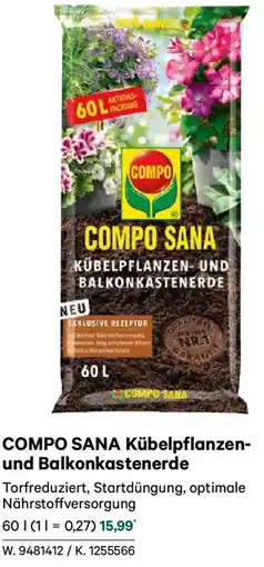 Lagerhaus Compo sana kübelpflanzen und balkonkastenerde Angebot