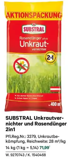 Lagerhaus Substral unkrautvernichter und rasendünger 2in1 Angebot