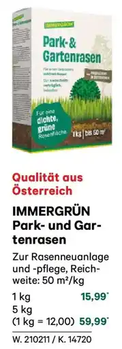 Lagerhaus Immergrün park und gartenrasen Angebot