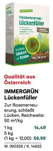 Lagerhaus Immergrün lückenfüller Angebot