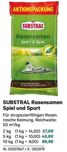 Lagerhaus Substral rasensamen spiel und sport Angebot