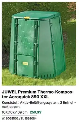 Lagerhaus Juwel premium thermo komposter aeroquick 890 xxl Angebot
