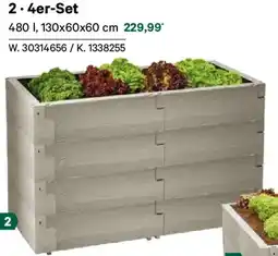 Lagerhaus JUWEL Hochbeet System Timber 4er-Set Angebot