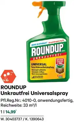 Lagerhaus Roundup unkrautfrei universalspray Angebot