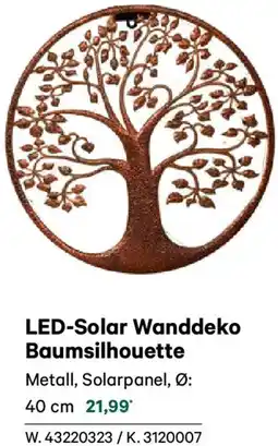 Lagerhaus LED-Solar Wanddeko Baumsilhouette Angebot
