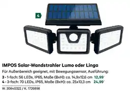 Lagerhaus IMPOS Solar-Wandstrahler Lumo oder Linga Angebot