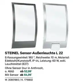Lagerhaus STEINEL Sensor-Außenleuchte L 22 Angebot