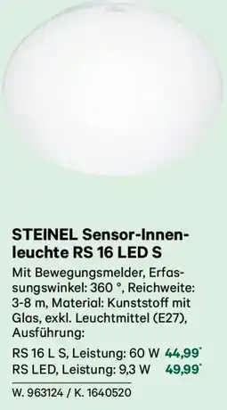 Lagerhaus STEINEL Sensor Inneleuchte RS 16 LED S Angebot