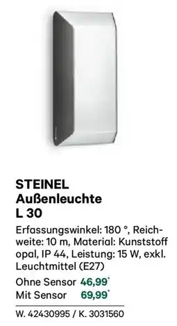 Lagerhaus Steinel außenleuchte L 30 Angebot