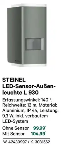 Lagerhaus STEINEL LED-Sensor-Außenleuchte L 930 Angebot