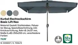 Lagerhaus Kurbel-rechteckschirm basic lift neo Angebot