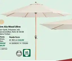 Lagerhaus Kurbelschirm alu wood ultra Angebot