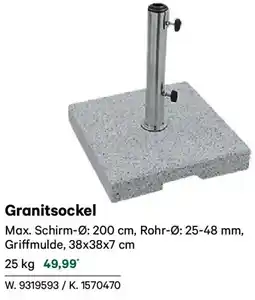 Lagerhaus Granitsockel Angebot