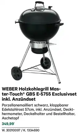 Lagerhaus Weber holzkohlegrill master touch gbs e-5755 Angebot