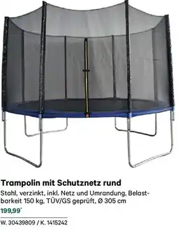Lagerhaus Trampolin mit schutznetz rund Angebot