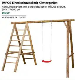 Lagerhaus Impos einzelschaukel mit klettergerüst Angebot