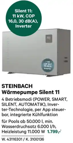 Lagerhaus Steinbach wärmepumpe silent 11 Angebot