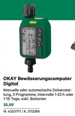 Lagerhaus Okay bewässerungscomputer digital Angebot