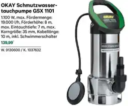 Lagerhaus Okay schmutzwasser tauchpumpe gsx 1101 Angebot