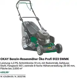 Lagerhaus Okay benzin-rasenmäher öko profi 5123 swmk Angebot