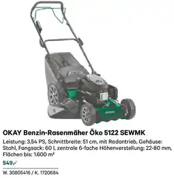 Lagerhaus Okay benzin-rasenmäher öko 5122 sewmk Angebot