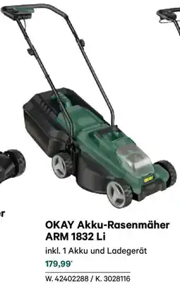 Lagerhaus Okay akku-rasenmäher arm 1832 li Angebot