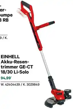 Lagerhaus Einhell akku rasentrimmer ge ct 18/30 li solo Angebot