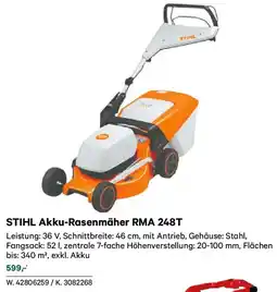 Lagerhaus Stihl akku-rasenmäher rma 248t Angebot