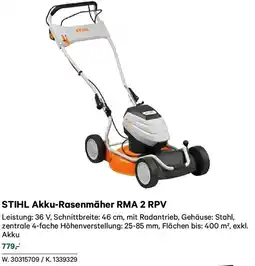 Lagerhaus Stihl akku-rasenmäher rma 2 rpv Angebot