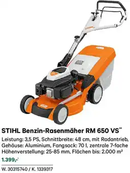 Lagerhaus Stihl benzin-rasenmäher rm 650 vs Angebot