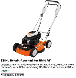 Lagerhaus Stihl benzin-rasenmäher rm 4 rt Angebot