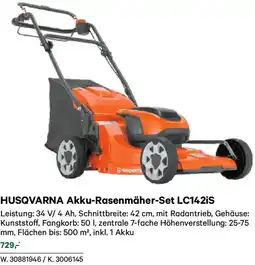 Lagerhaus Husqvarna akku-rasenmäher-set lc142is Angebot