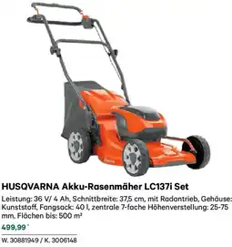 Lagerhaus Husqvarna akku-rasenmäher lc137i set Angebot